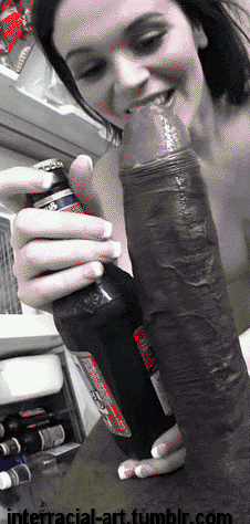 interracial-art:huge cock So tasty. I want to clean him below his foreskin with my tongue.