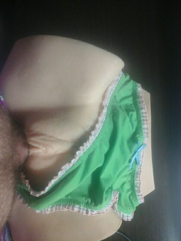 pantiesaremything: pantiesaremything:  My toy put on some panties.  Playing with