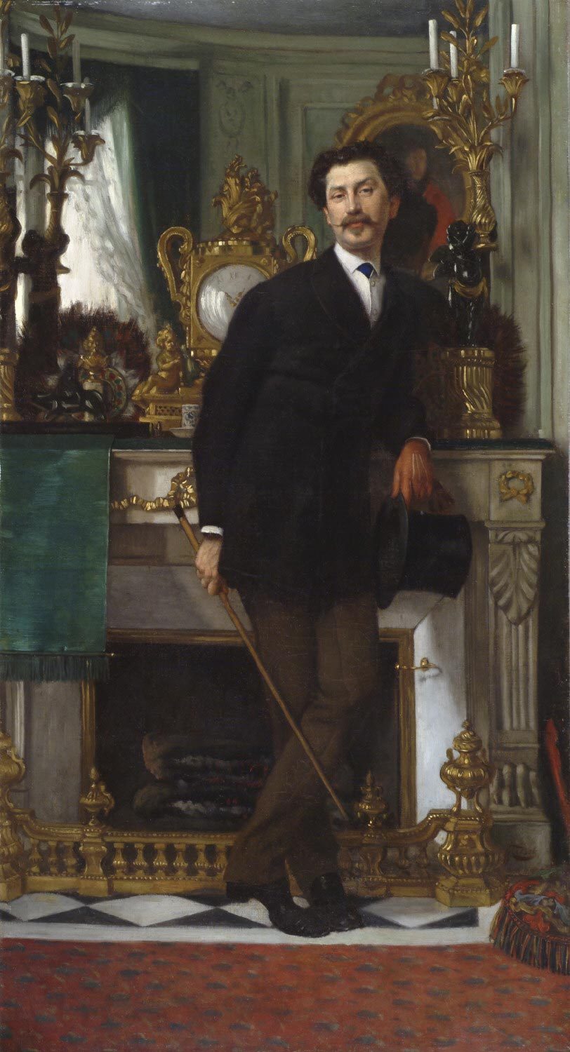 history-of-fashion: 1867 James Tissot - Portrait of Eugène Coppens de Fontenay (Philadelphia