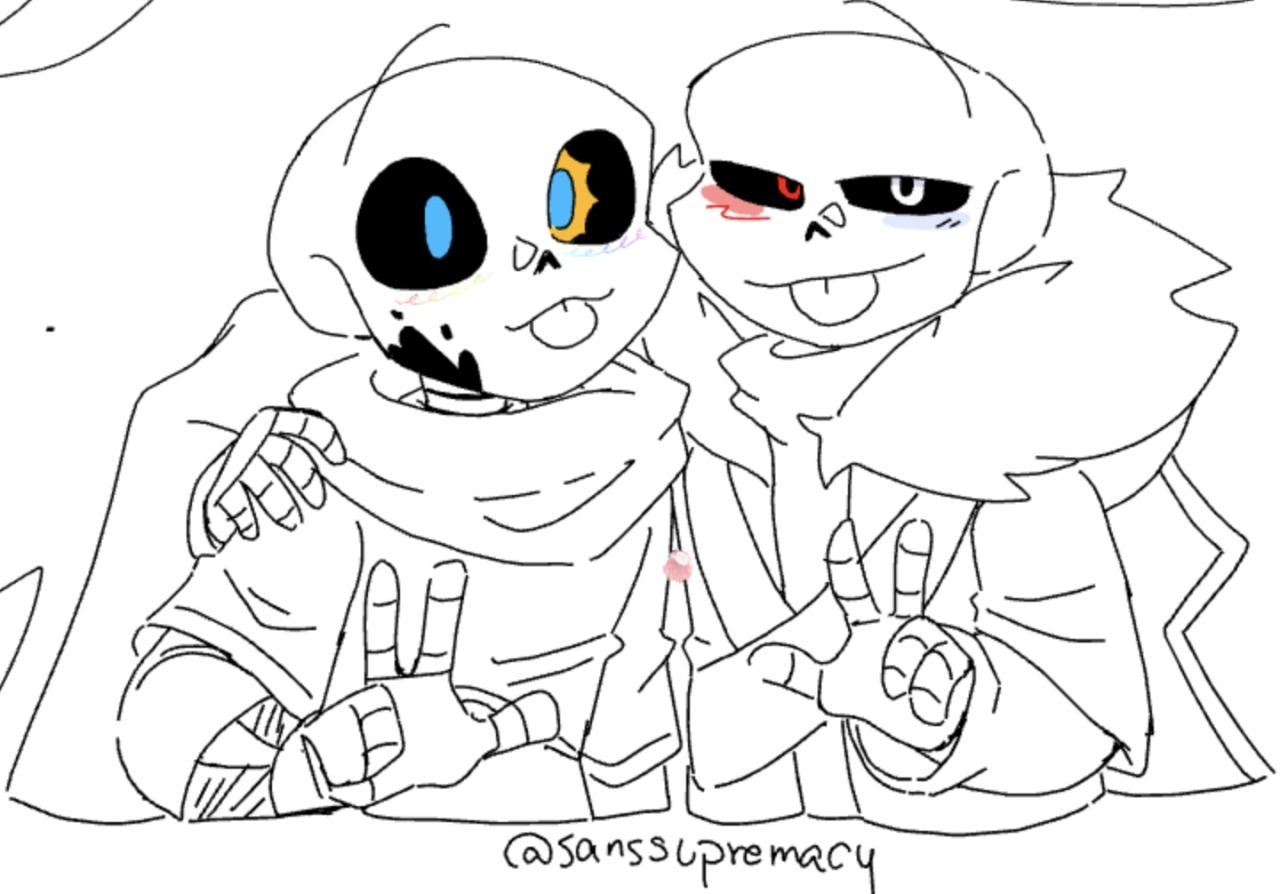 Changed me. #undertale #sans #au #drawing #inksans #fellsans #swapsans