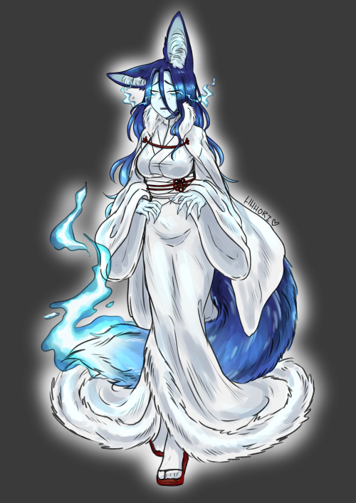 Ghost Fire Kitsune adoptMy twitter: twitter.com/hhhori_allart