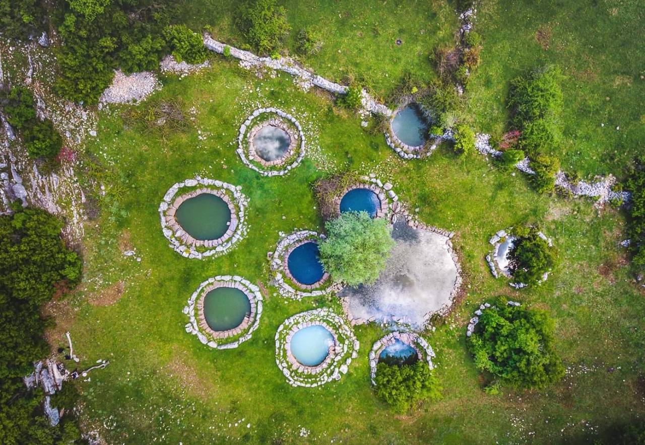 Ancient fairy wells in Croatia.