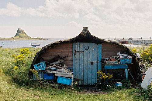 Boat sheds on Holy Island…