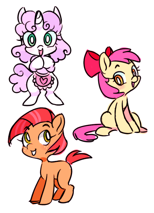 princesspootsalot:  ghostier:  i think im getting the hang of drawing ponies now huzzah scootaloo is missing because i just didnt feel like resizing this canvas  THATS THE CUTEST SWEETIE IVE EVER FUCKING SEEN???????????????  omgsocute <3