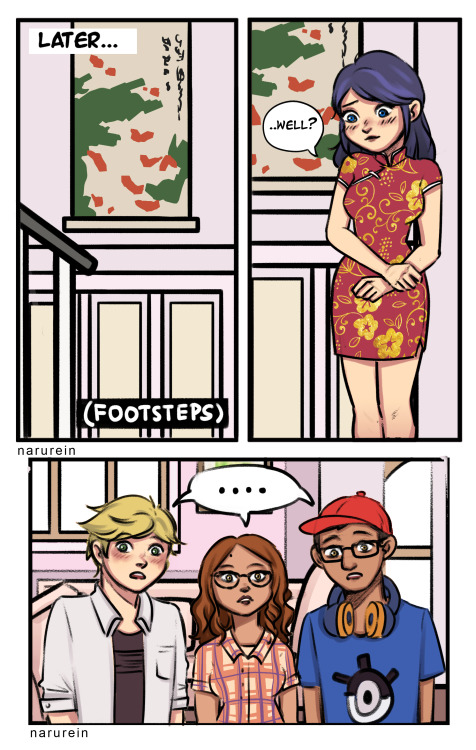 Adrienette fancomic for ya’ll based on this fanart I made 2 years ago (the photo of marinette in han