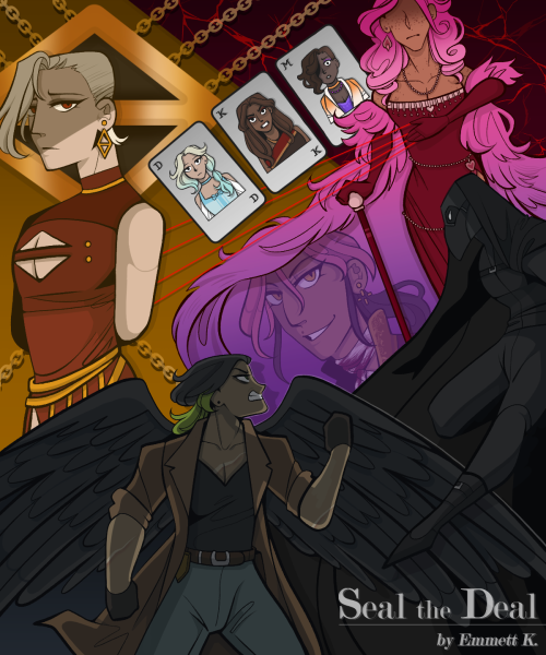 darkwarfy:WEBCOMIC COVER: SEAL THE DEAL  ✤ DESC : IT’S DONE!!! final series cover for StD!!! :