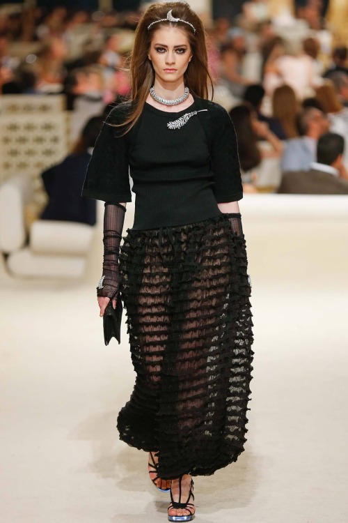 naimabarcelona:  Marine Deleeuw at Chanel Cruise 2015, Dubai.