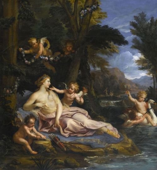 aphroditepandemos: Venus, the god Hymen and the loves, allegory of the marital felicity ~  Ch&a