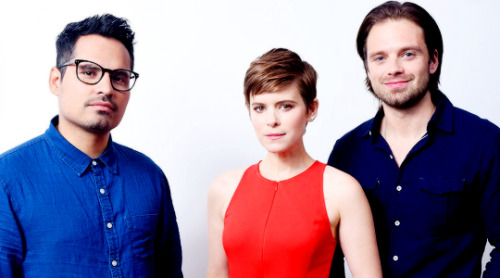 fysebastianstan:  Michael Pena, Kate Mara and Sebastian Stan from ‘The Martian’ pose for a portrait during the 2015 Toronto International Film Festival at the TIFF Bell Lightbox on September 11, 2015 in Toronto, Canada. (Photos by Jeff Vespa/Getty