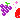 pixel art of an orange, a strawberry, and a bunch of grapes bouncing right to left.