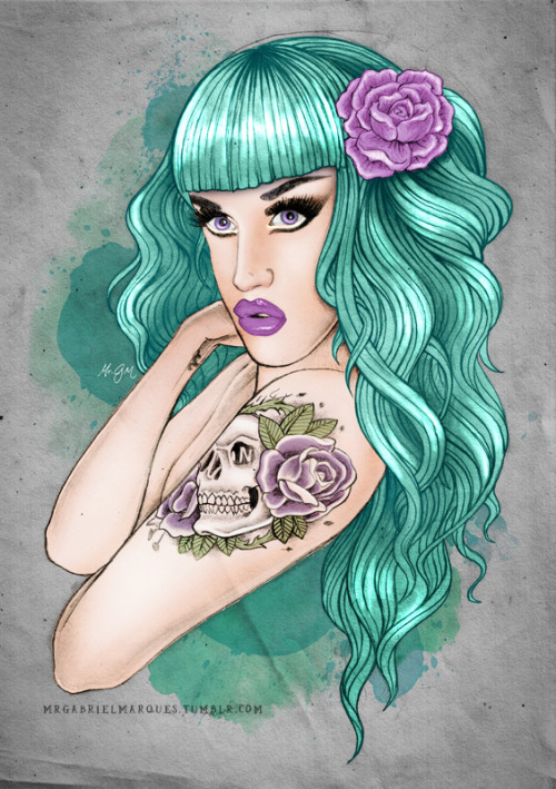 Illustration of Adore Delano by Mr. Gabriel Marques, based on a random internet picture which had no