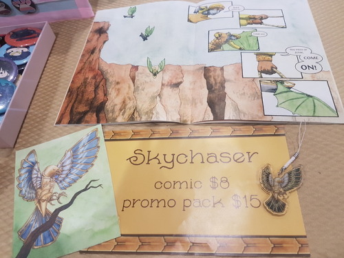 Skychaser at convention with @sweetstardesigns at saskexpoat table 604!