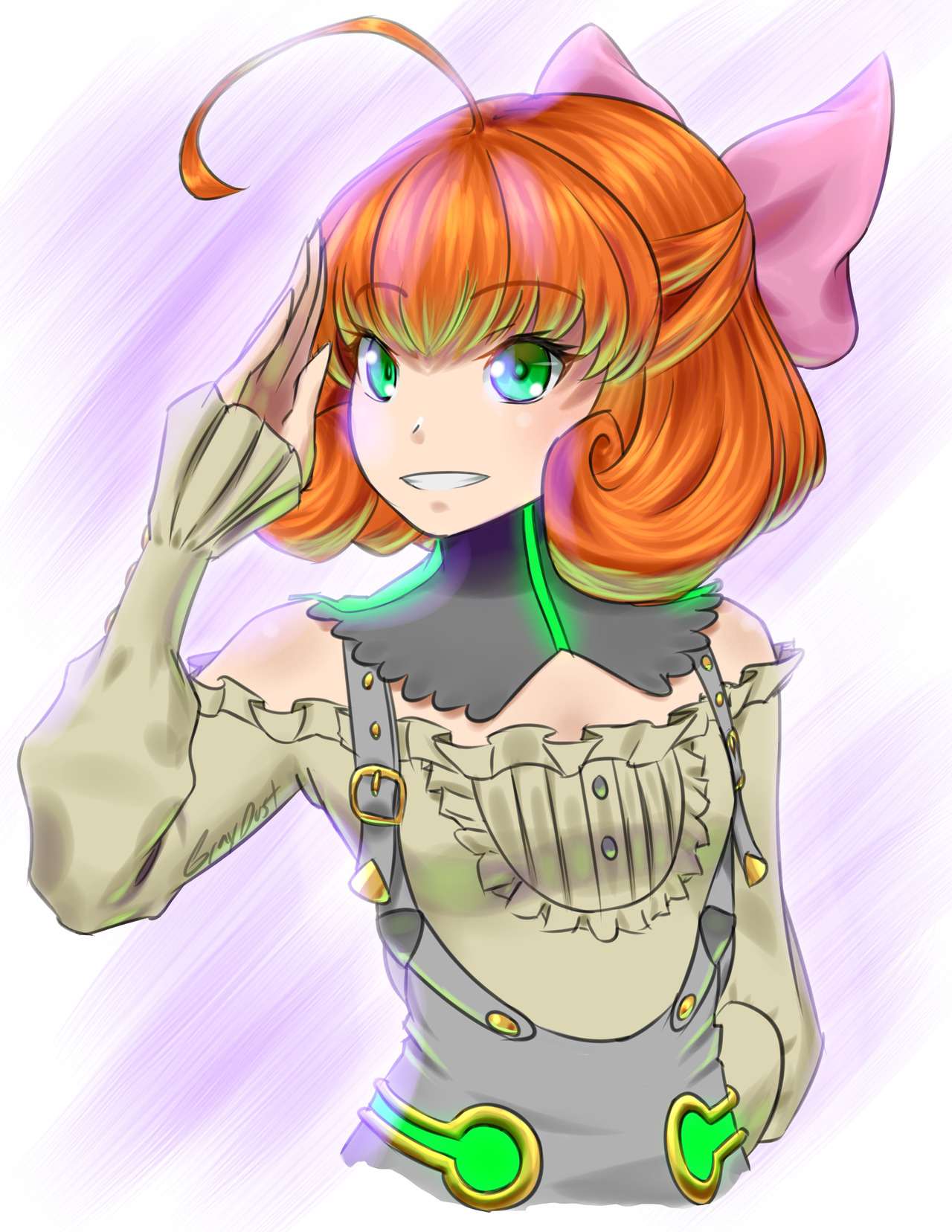 anime girl salute | Tumblr