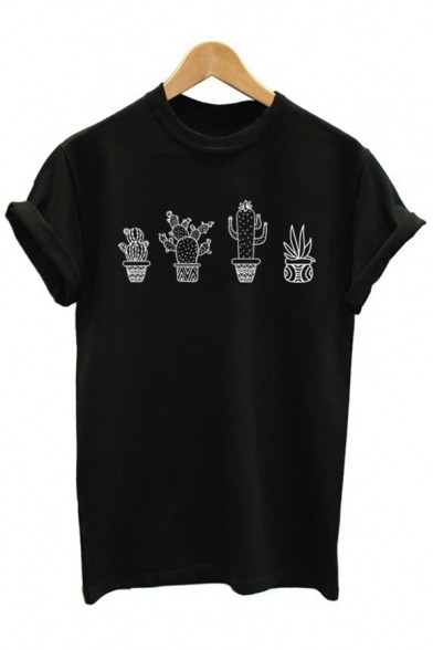 jollyclover:  Dynamic Unisex T-shirts ItemsDigital Little Cat || Cactus PlantsPop