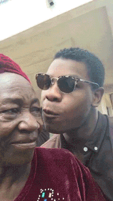 revyspite:  jawnbaeyega:  John Boyega kissing his grandmother is so pure ❤  Awwww 