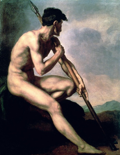Nude Warrior with a Spear.c.1816.Oil on Canvas.93.6 x 75.5 cm.National Gallery of Art, Washington DC