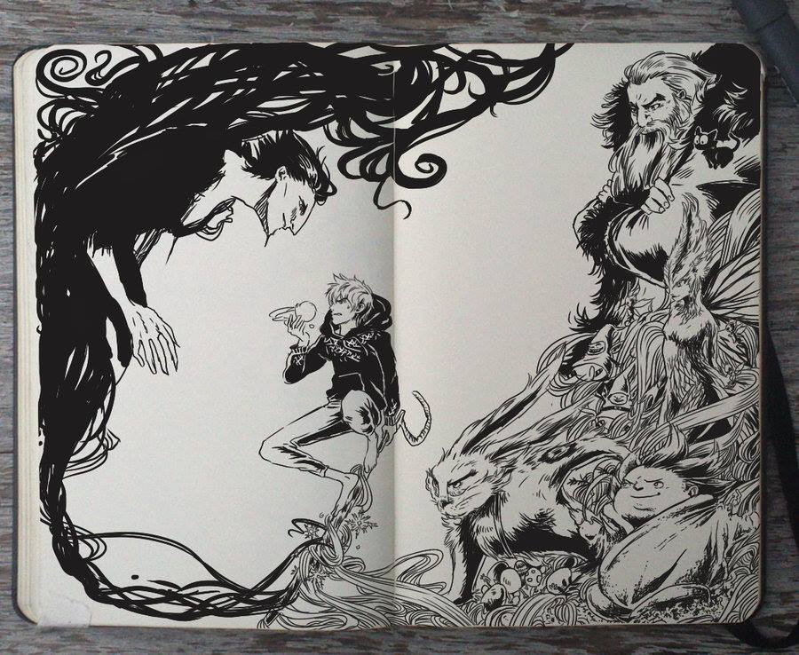 melbemol:  Here are some drawings of a person I admire. It is not really the true