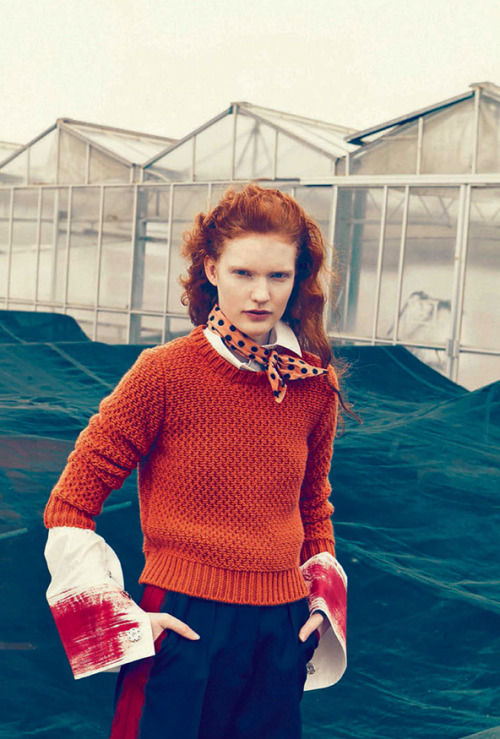 stormtrooperfashion:Anniek Kortleve by Arnaud Pyvka for Marie Claire Italia, October 2013