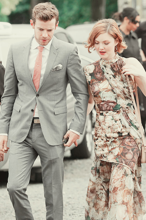 “ Harry Treadaway and Holliday Grainger at Kit Harington and Rose Leslie’s wedding
”