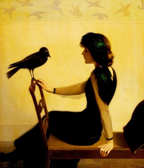 femme-de-lettres:Large (Clark Art Museum)Harry Wilson Watrous painted this, The Chatterers, in 1913.