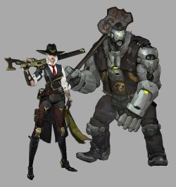 darthputa: Ashe and Bob concept art from Blizzcon 2018