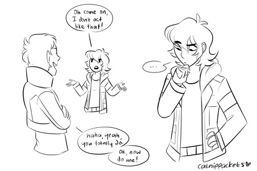 catnippackets:I asked my friends for ideas and they suggested an outfit swap and it turned into this