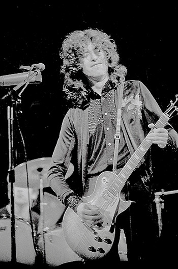 Jimmy Page on stage during the Roy Harper&rsquo;s Valentine Concert at the Rainbow Theatre in Fi