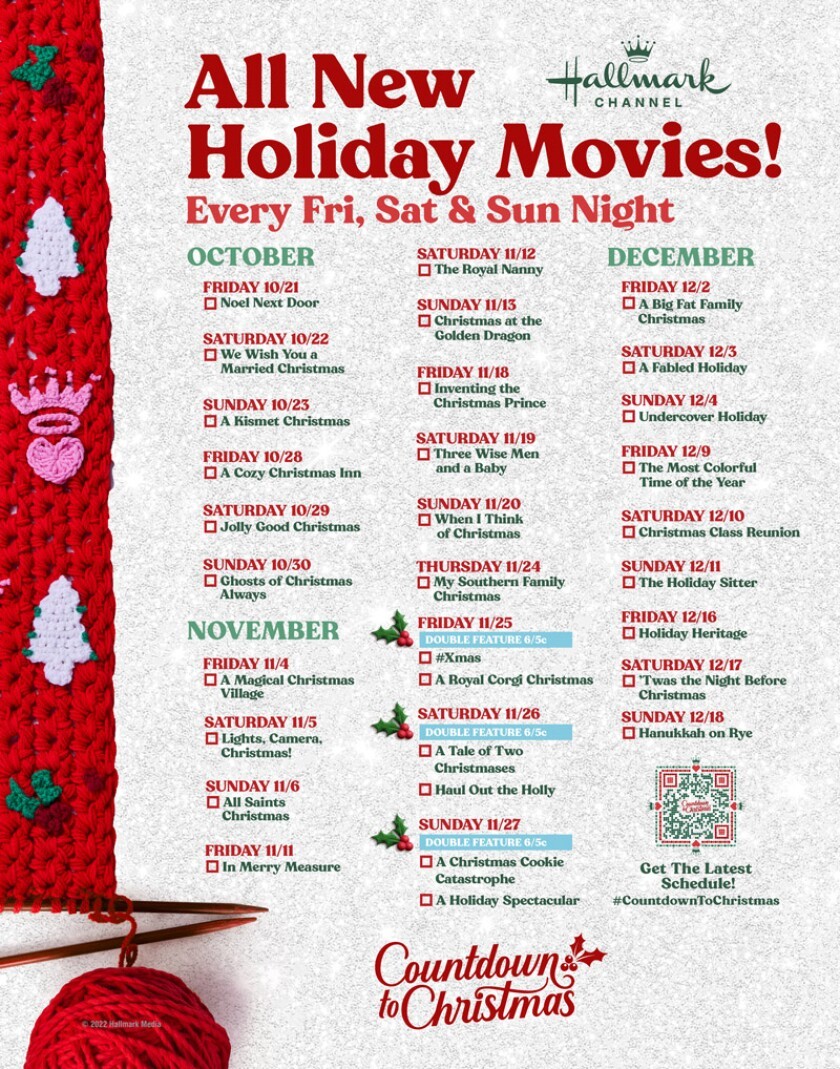 Ho! Ho! Holiday Viewing! — 2022 Network Holiday Schedule Cards
