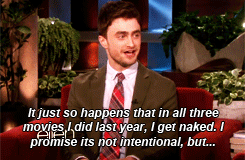 ellendegeneres:parscilla:[x]Watch Ellen put Daniel Radcliffe back in the hot seat on our show today.