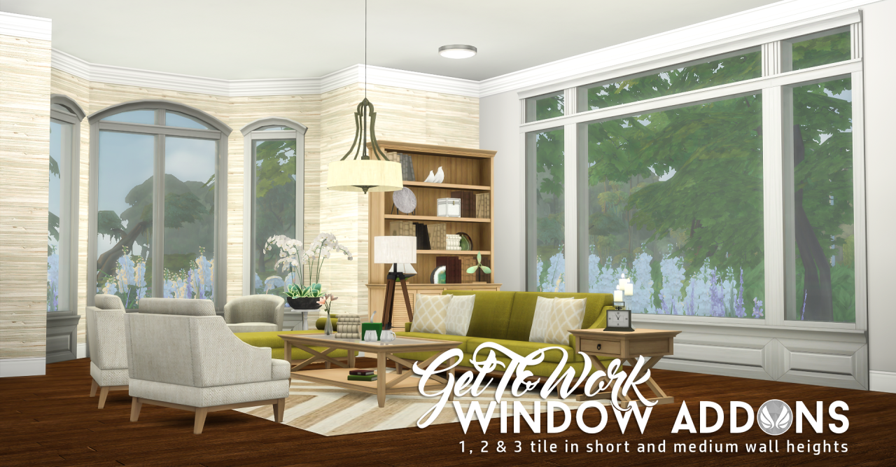 I was reminded by people on tumblr just how much I liked these windows from GTW, but also how limited their use is. So I set about changing that with some addons in additional sizes and also a medium height version. I am happy with how they turned...