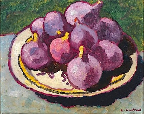 “L’assiette de figues” Peinture de l’artiste français Louis Valtat (1869-1952)