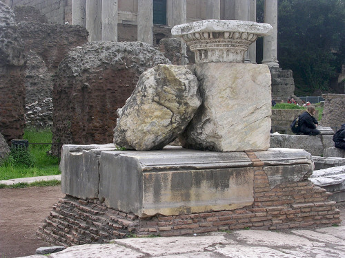 ancientrome: Remains of the Arch of Augustus.