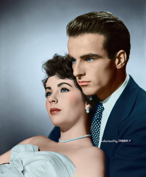 Elizabeth Taylor and Montgomery Clift in ‘A Place in the Sun’, 1951. . . . . . . #ElizabethTaylor #M