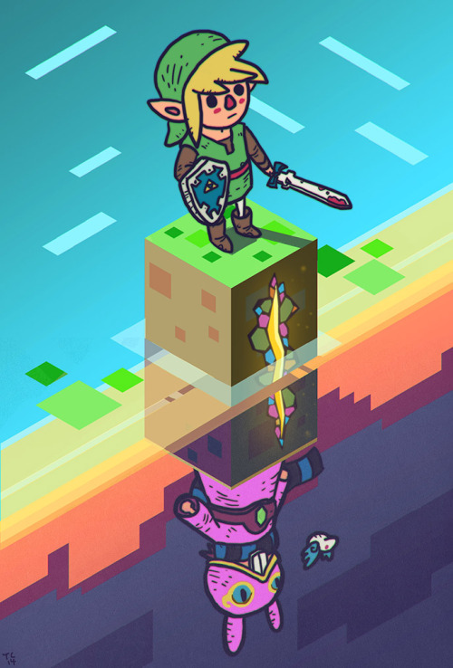 ladytruds:  Sorry for the lack of updates, freelancing a lot :) BUT I did just finish A Link Between Worlds and loooooved it! My fave since Windwaker! So here’s a little fan art using Hexels and Photoshop :) 