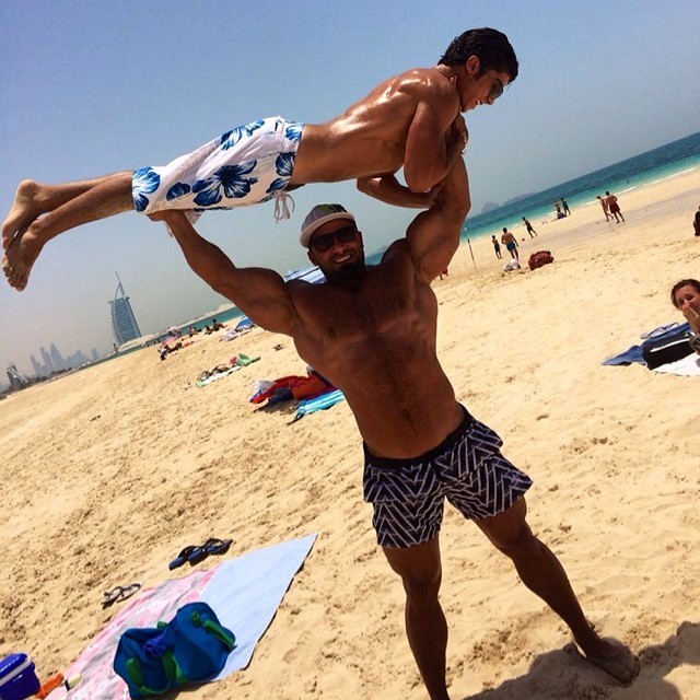 xcomp:  Hot Syrian bodybuilder Jantee Shaaban showing off on the beach!  