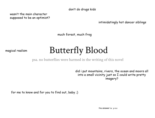 sienna-writes: Butterfly Blood comic sans wip intro (finally) I loved making this, and it motivates 