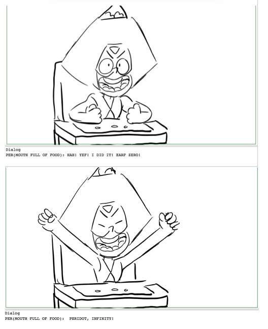 chicas-pizza:   Cut scene of Peridot eating for the first time from Log Date 7 15