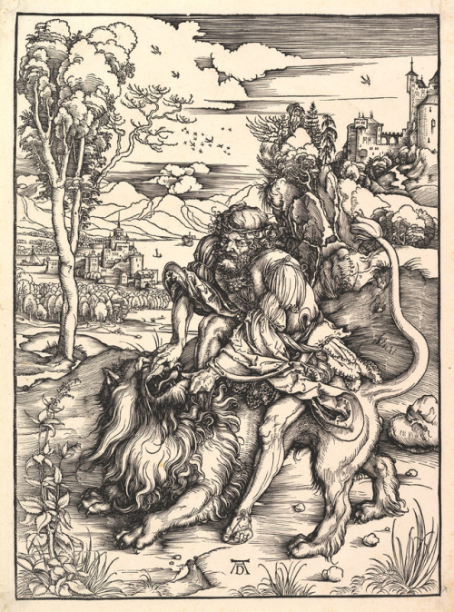 Samson Rending the Lion ; Albrecht Dürer