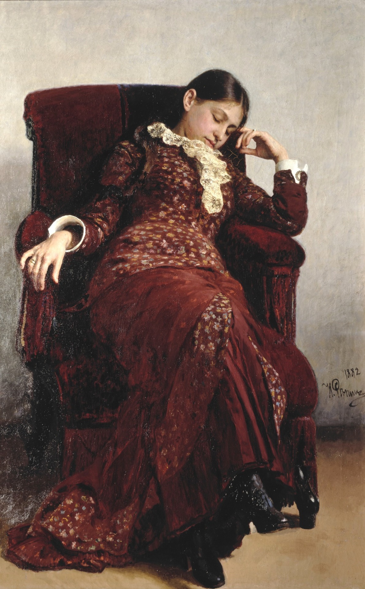 alaspoorwallace:Ilya Repin (Russian, 1844-1930), The Rest. Portrait of Vera, the
