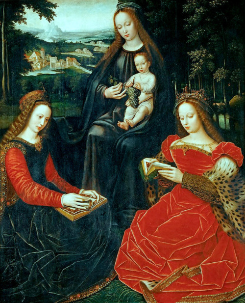 Virgin and child with Sts. Catherine and Barbara by Ambrosius Benson, circa 1530 - 1532