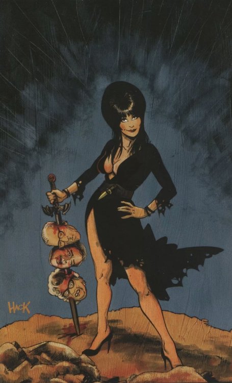 naughtyhalloweenart: Elvira by Robert Hack