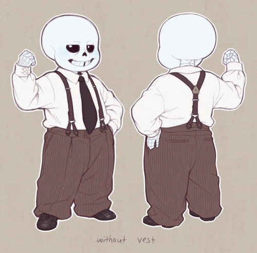 theslowesthnery:  some ref things of the smallest mobster’s clothes because idek i love drawing clothes and i love the dumpy bean so ??? notes: -sans’s shirt is too big for him, which is why the shoulder seams are lower than they “should” be.