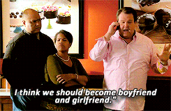 modern-family-gifs:     How do you get kicked out of a bakery?    