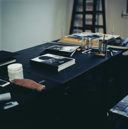rogwalker:  Rough Draft From prepping prints from SLUMFLOWER to production of the new book, most of my days are spent at the drafting table. 