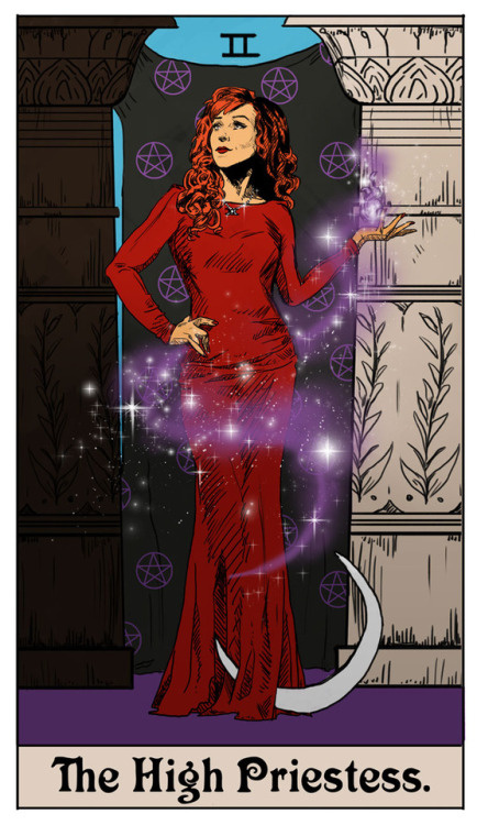 britaneeleeannart: SPN Tarot card of the day is Rowena as The High Priestess. Right side up meaning: