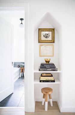 myidealhome:  tiny white nook (via Domino