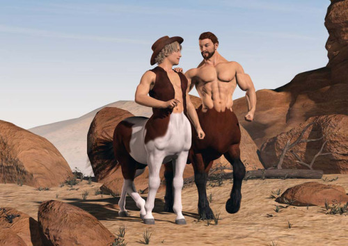 priapusofmilet:  Centaur Tale - Anonymous commission with very kind permission to be published on my blogs. It´s the story of Haley and Scott, two centaurs riding West.  