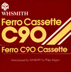 Retroreverbs:  C90 Audio Cassette Inlay (Wh Smith, 1980S).