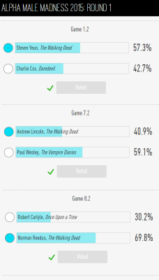 Grheene:     E Online’s Alpha Male Madness 2015 : Round 1   Cast Your Own