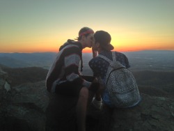  gaykissesandlove:  sunset atop the appalachians 